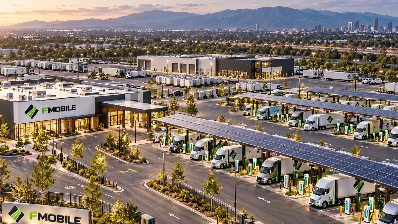 Illustrative airport-adjacent mobility hub concept